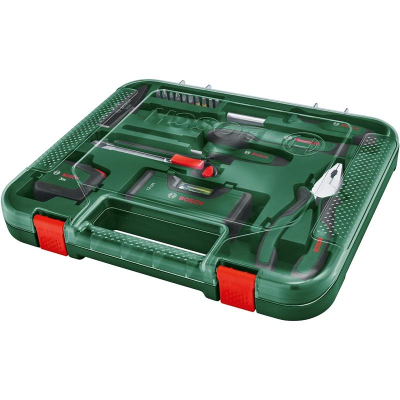 Bosch Universal Werkzeug-Set, 17-teilig (vielseitiger Werkzeugkoffer, bestückt, hochwertig, ergonomisch, ideal für Reparaturen im Haus)