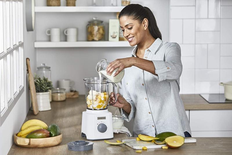 Kenwood Blend-X Compact Mixer 350 W 1.6 Liter - 2 Geschwindigkeiten und Puls  -Edelstahl Weiß 