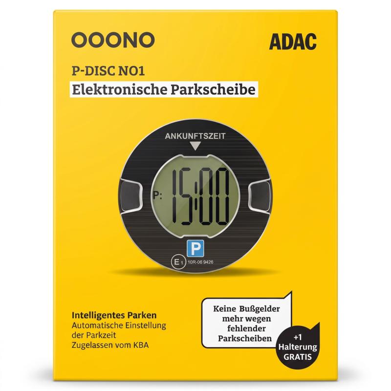 OOONO 10R-06 9426 - Elektronische Parkscheibe mit Zulassung fürs Auto SCHWARZ