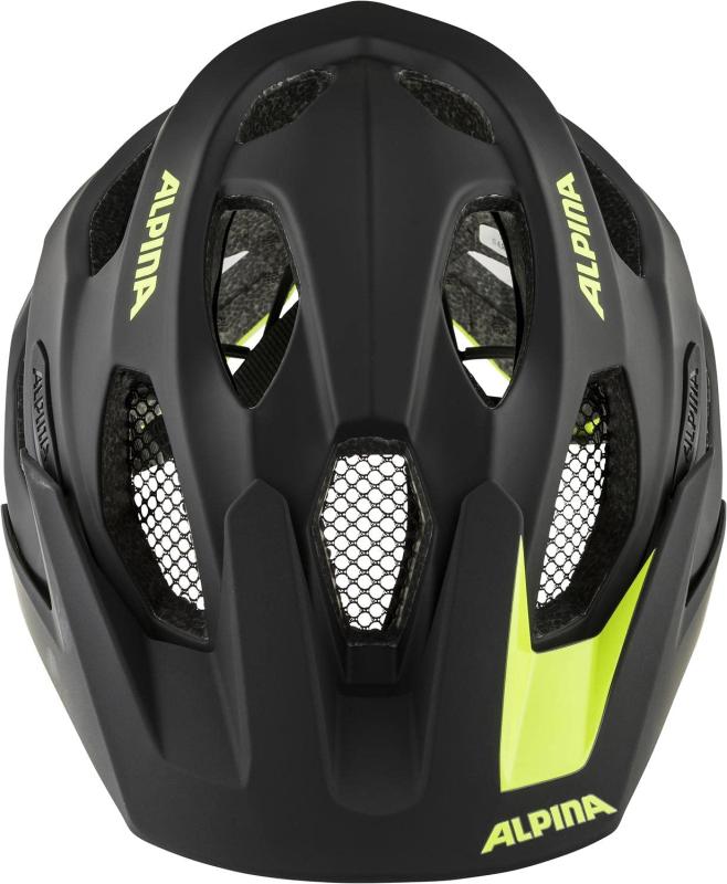 ALPINA Unisex - Erwachsene, CARAPAX 2.0 Fahrradhelm, black-neon yellow matt, 57-62 cm