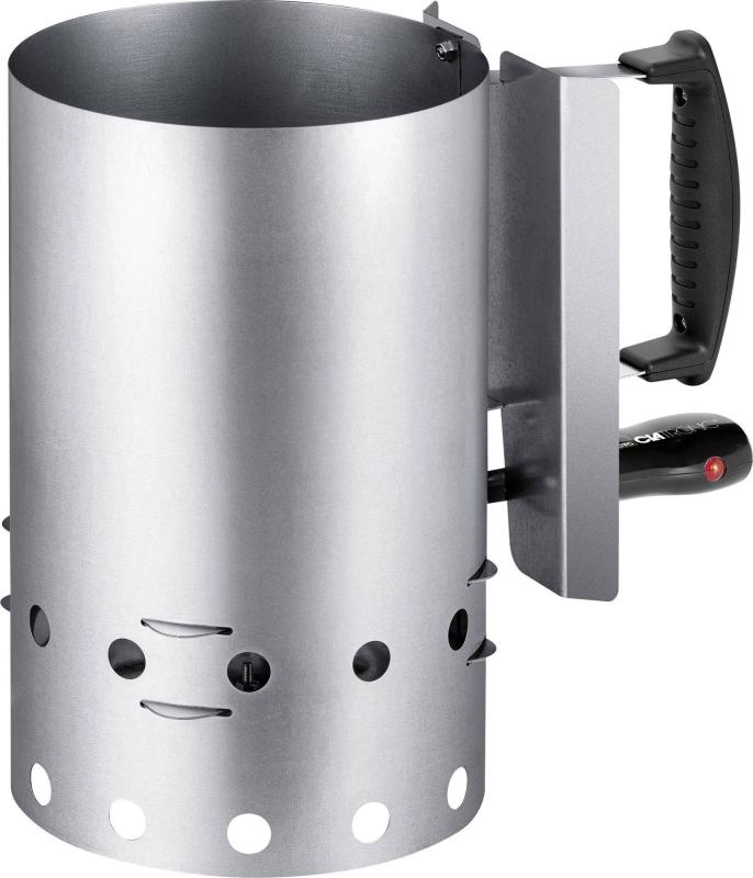 Clatronic EGA 3662, Elektrischer Grillanzünder, Wärmeisolierter Griff inkl. Hitzeschutzschild, 600 Watt