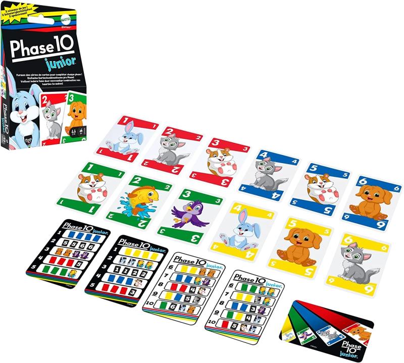 Mattel Games - Phase 10 Junior Kartenspiel, ab 4 Jahren
