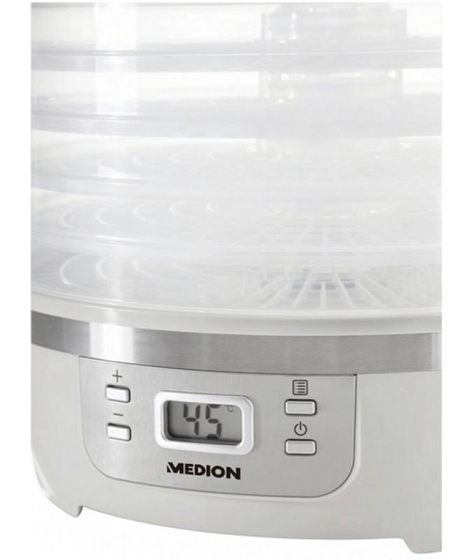 MEDION ® MD 19357 Dörrautomat LCD Display 350 Watt - 5 Stapelbare Aufsätze