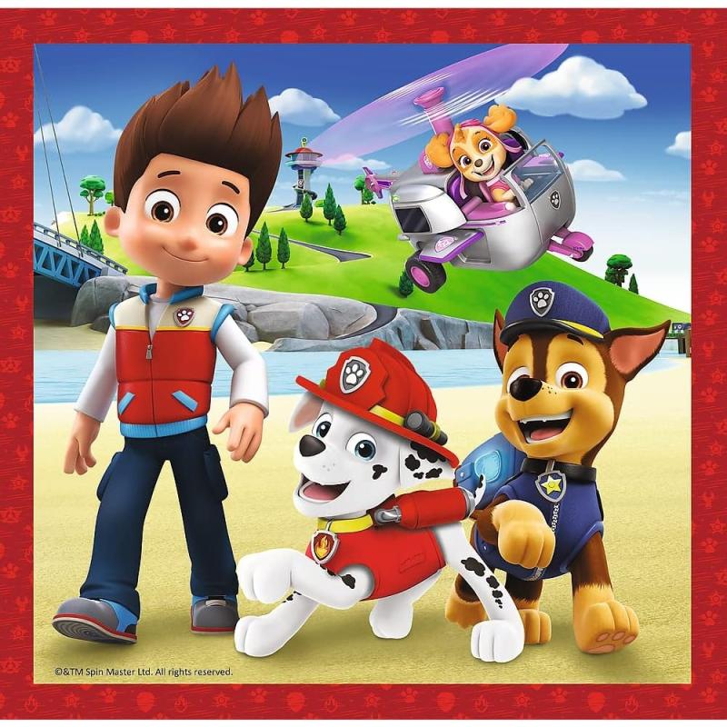 Trefl 34867 PAW Patrol Fröhliche Welpen-3in1 Elementen-Puzzles 20 bis 50 