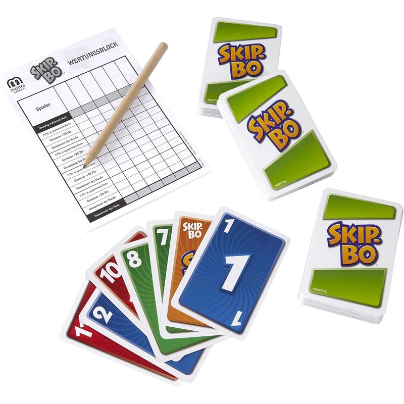 Mattel Games L3671 - Skip-Bo Deluxe in hochwertiger Sammelbox aus Metall, Kartenspiel, geeignet für 2 - 6 Spieler