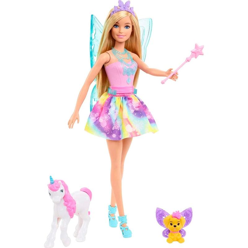 Barbie HGM66 - Dreamtopia Märchen-Adventskalender mit Barbie-Puppe und 24 Überraschungen