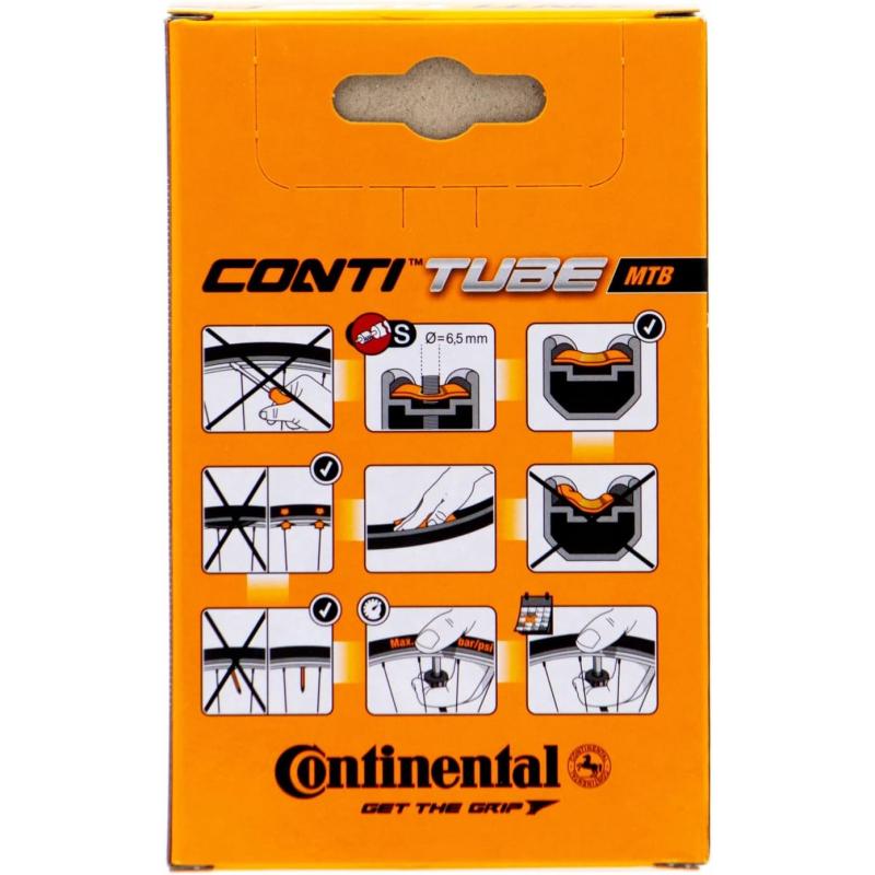 Continental Schlauch MTB Presta-Ventil-Innenrohr, schwarz, 27,5 x 1,75, 2,5 Zoll/42 mm SV