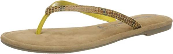 Tamaris Damen 1-1-27124-24 Pantoletten, Gelb (Sun Snake Uni 624), 41 EU