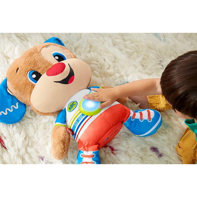 Mattel HCJ15 - Fisher-Price - Plüschfigur mit Licht und Sound, 40cm, Lernspaß Riesen-Hündchen