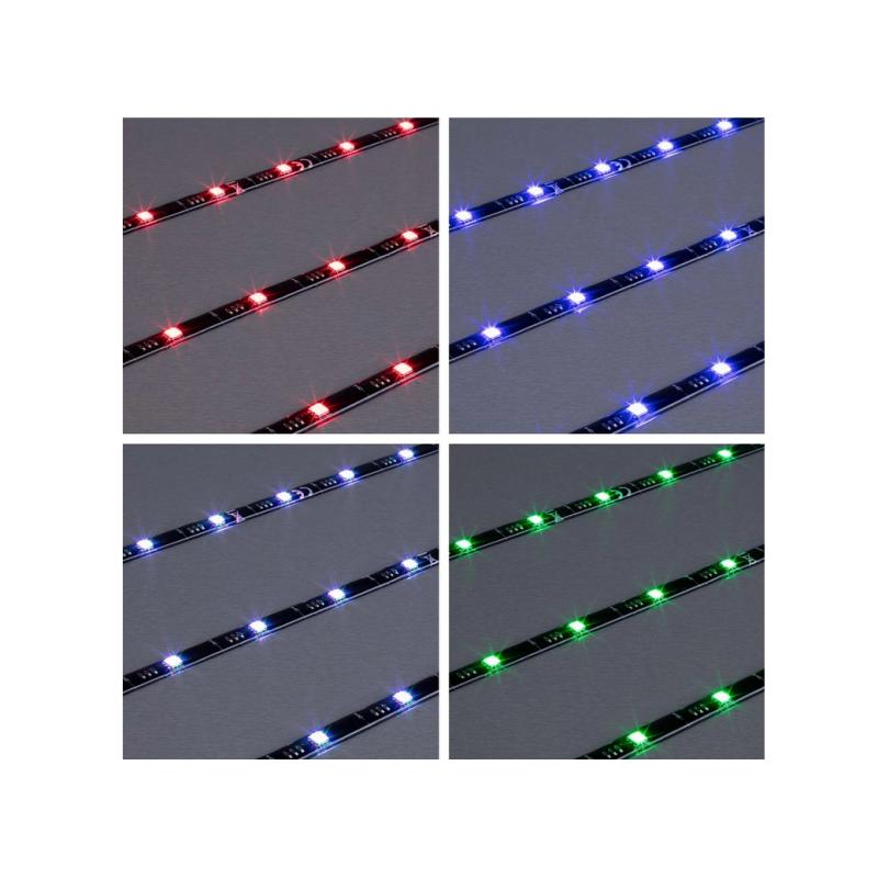 BRILO Leuchten - LED TV Beleuchtung, LED Band dimmbar, LED Strip selbstklebend, 2m, USB-Anschluss, geeignet für 32-78 Zoll, Licht-Leiste 48 x RGB-LED Farbwechsel