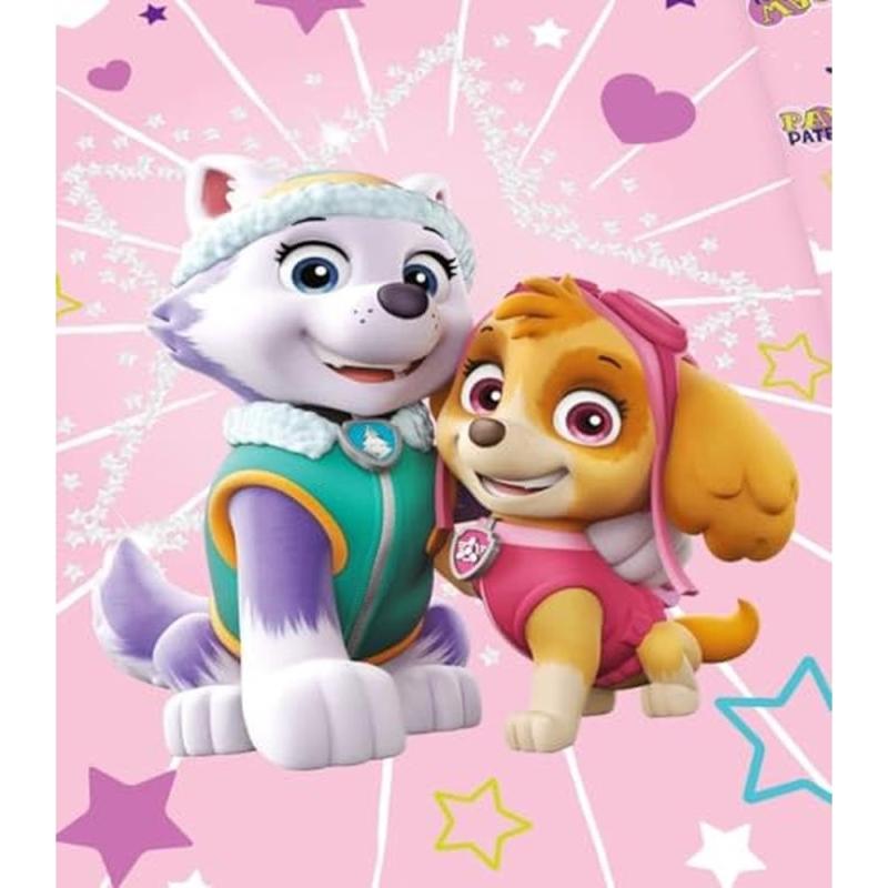 Herding Bettwäsche-Set, PAW PATROL Skye + Everest, Wendemotiv, Kopfkissenbezug 80 x 80 cm, Bettbezug 135 x 200 cm ROSA