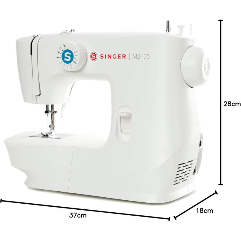 Singer M2105, Weiß, Halbautomatische Nähmaschine