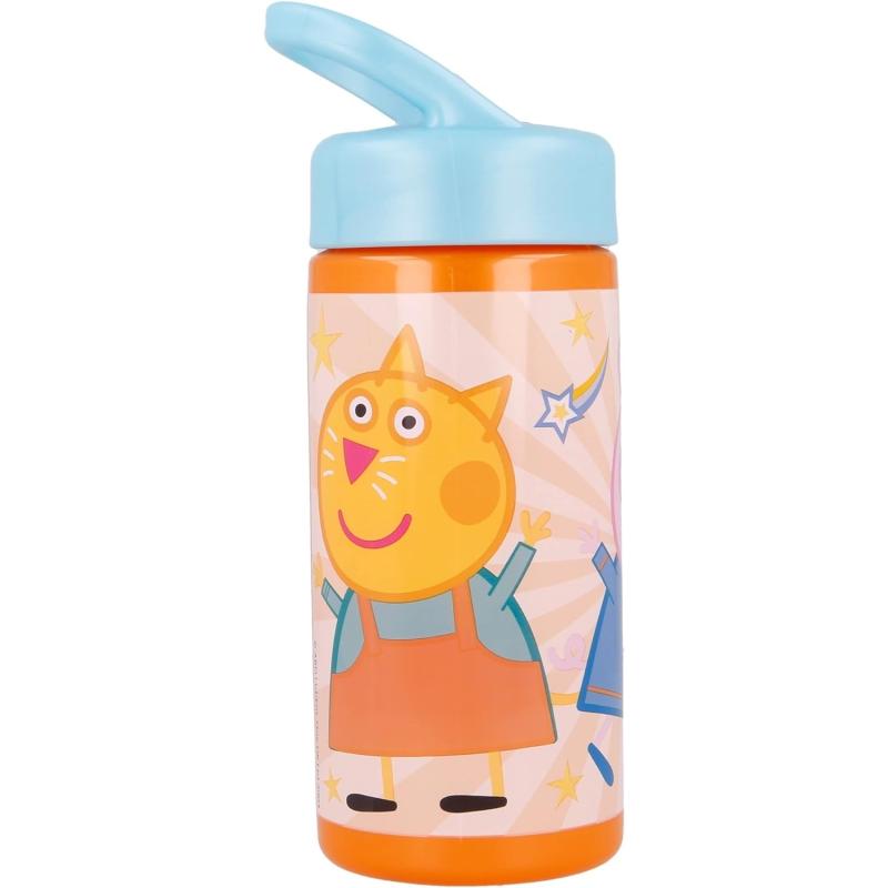 Peppa Pig Trinkflasche, integriertem Strohhalm, ca. 410 ml REAL + OTTO