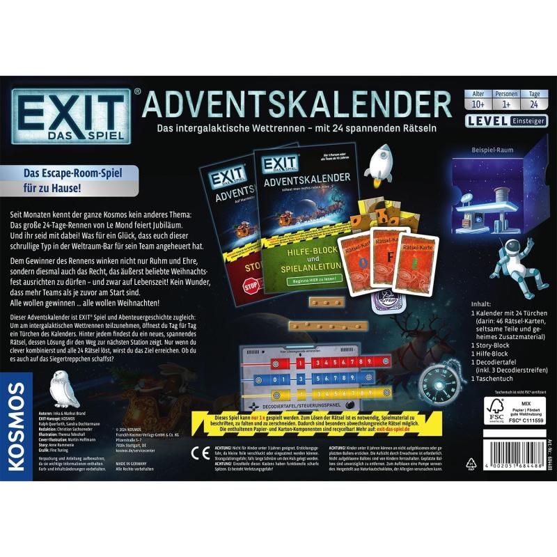 KOSMOS 684488 EXIT - Das Spiel - Adventskalender: Das intergalaktische Wettrennen - VERPACKUNGSSCHADEN