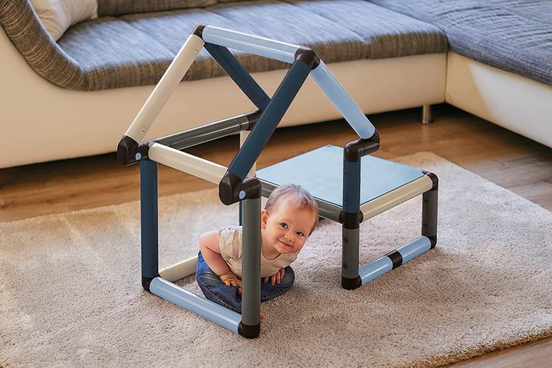 Quadro Beginner Home - Klettergerüst und Lernturm für drinnen und draußen |Ab 6 Monaten bis 2 Jahren (PETROL) AUSSTELLUNGSSTÜCK