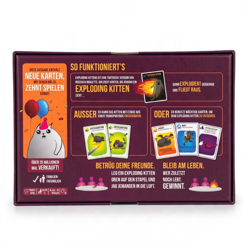 Exploding Kittens – Party-Pack, Lustiges Partyspiel, Deutsch