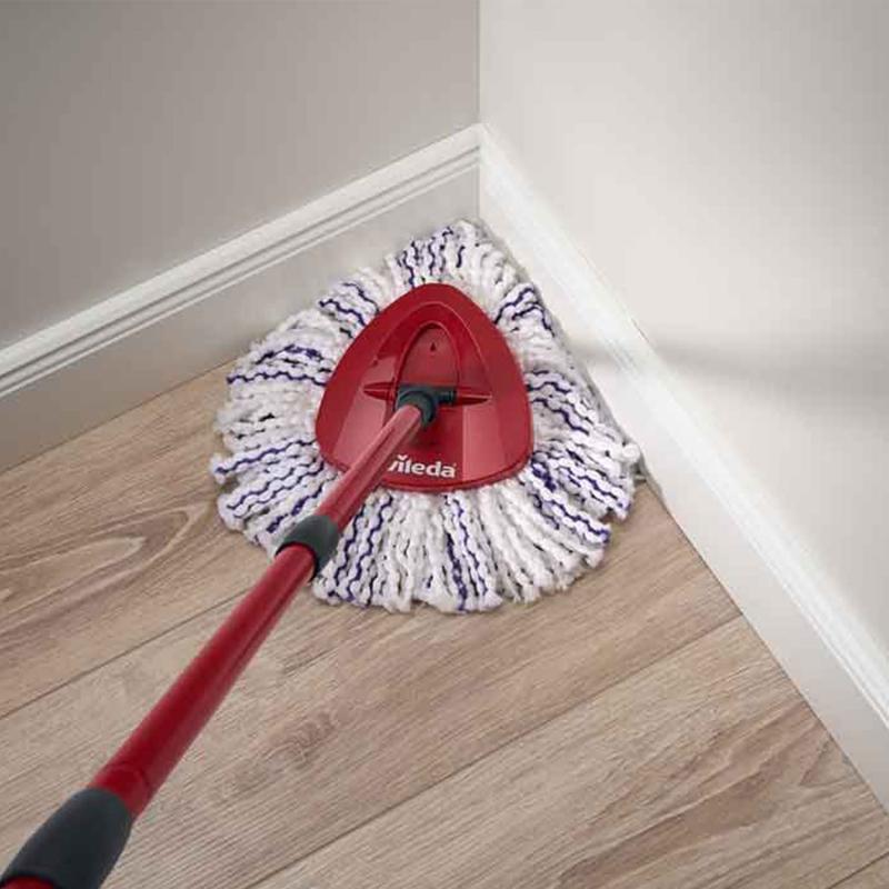 Vileda TURBO 3in1 Ersatzbezug, Mop, 1er Pack, Bodenwischer, Ersatz, Refill, Hartböden, lila weiß