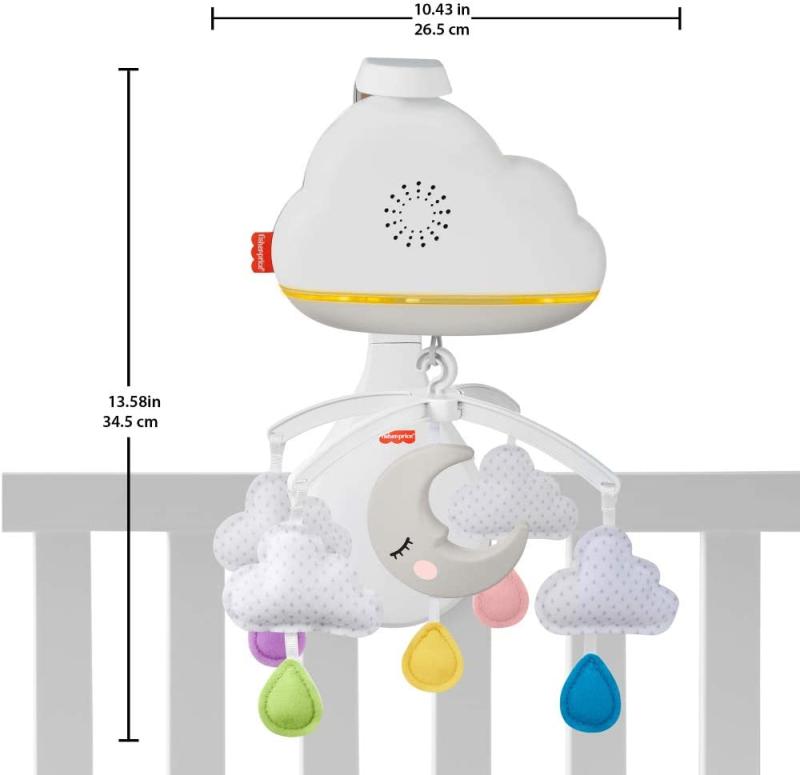 Fisher-Price GRP99 - Traumhaftes WolkenMobile und Spieluhr mit Geräuschsensor