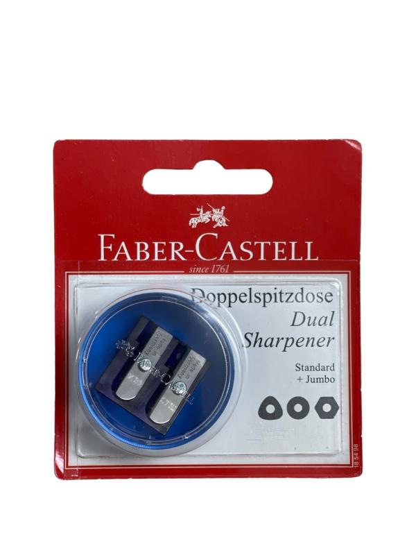 Faber Castell 185498 Doppelspitzdose"Blister" rund Standard + Jumbo Diverse Farben