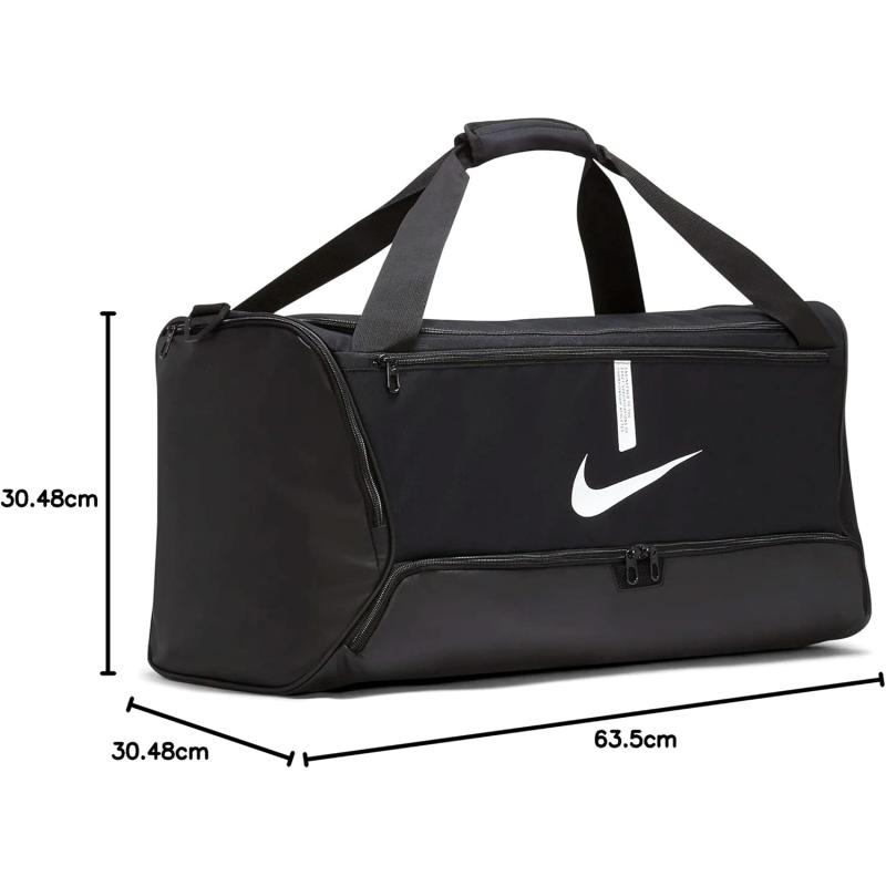 Nike Unisex – Erwachsene Academy Team Fußball Seesack, Größe: M - 64 x 30 x 31 cm / 60 L , SCHWARZ