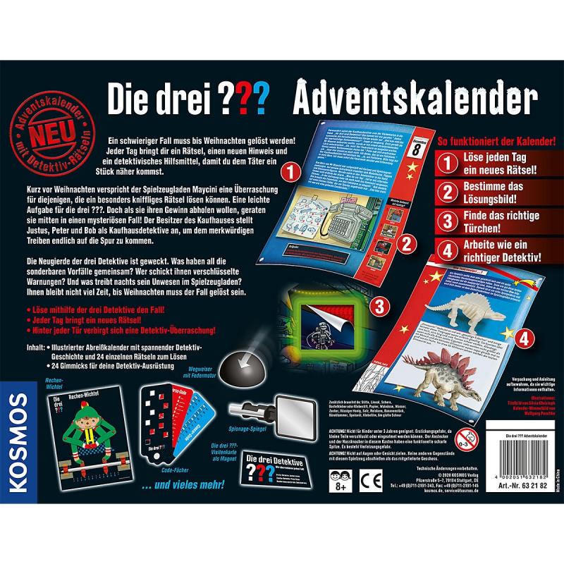 Kosmos Die drei ?????? Adventskalender - Dinosaurier VERPACKUNGSSCHADEN