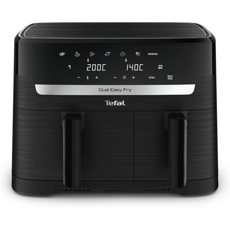 Tefal® EY901N10 Dual Easy Fry Doppel-Heißluftfritteuse 8,3 L Gesamtfüllmenge 