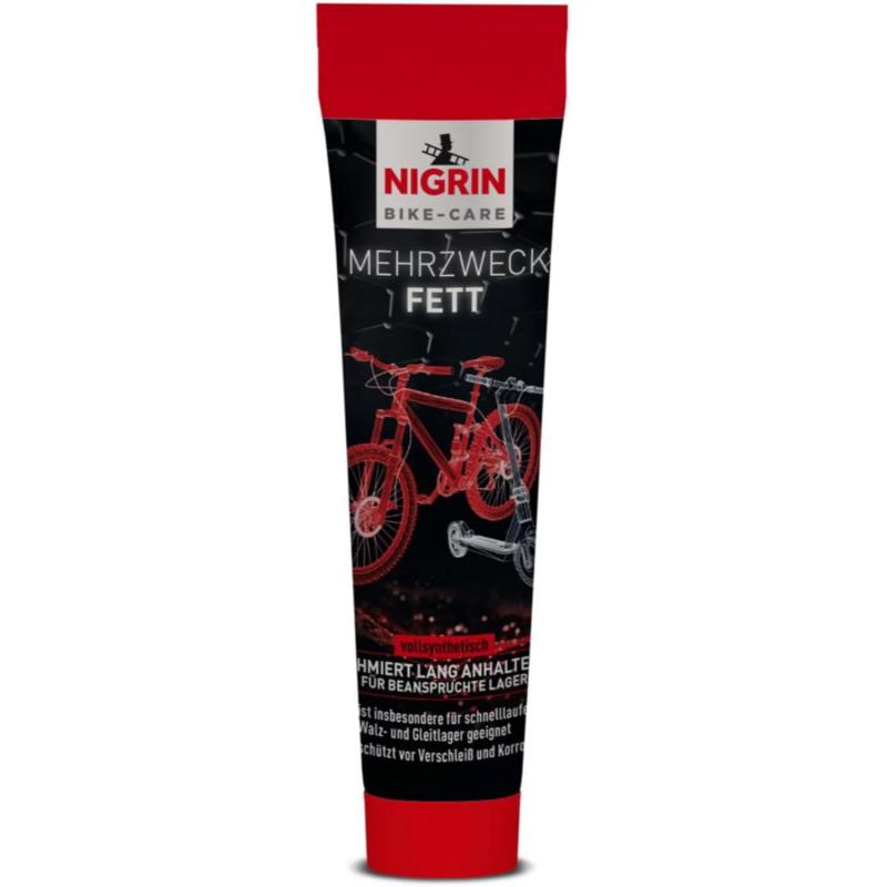 NIGRIN BIKE-CARE Mehrzweck-Fett, 100 g Tube, Schmierfett für Fahrrad, auch für Hobby und Werkstatt, Harz- und Silikonfrei
