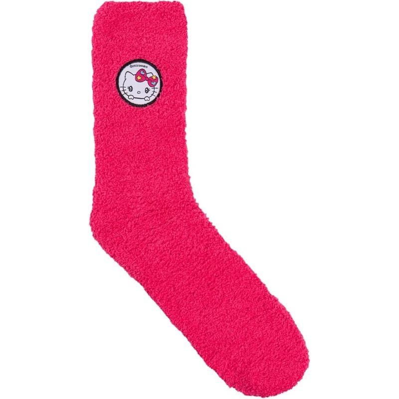 HELLO KITTY Kuschelsocken für Damen - Schwarz/Rosa (2er Pack) 35 - 38